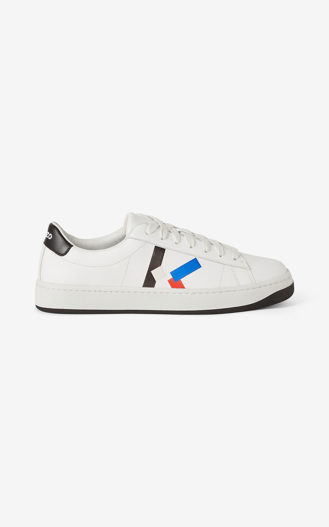 Kenzo Læder Kourt K Logo Sneakers Herre - Kongeblå Blå DK-095371